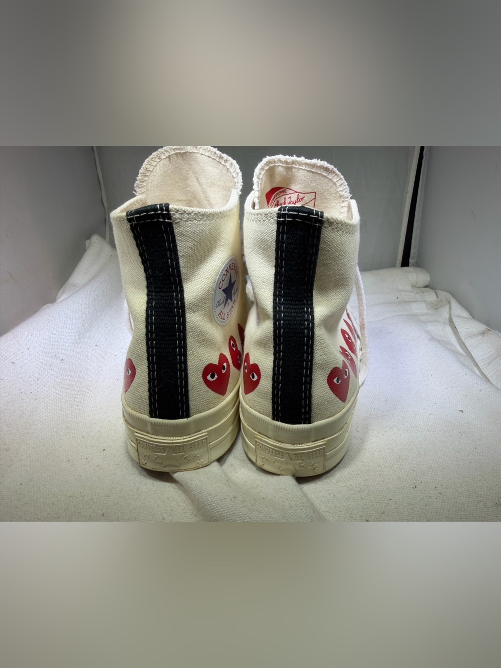 Converse Chuck High Comme Des Garcons Play Multi Heart White High Top Women's 6 - Picture 4 of 7